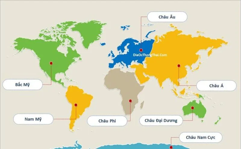 thế giới có mấy châu lục